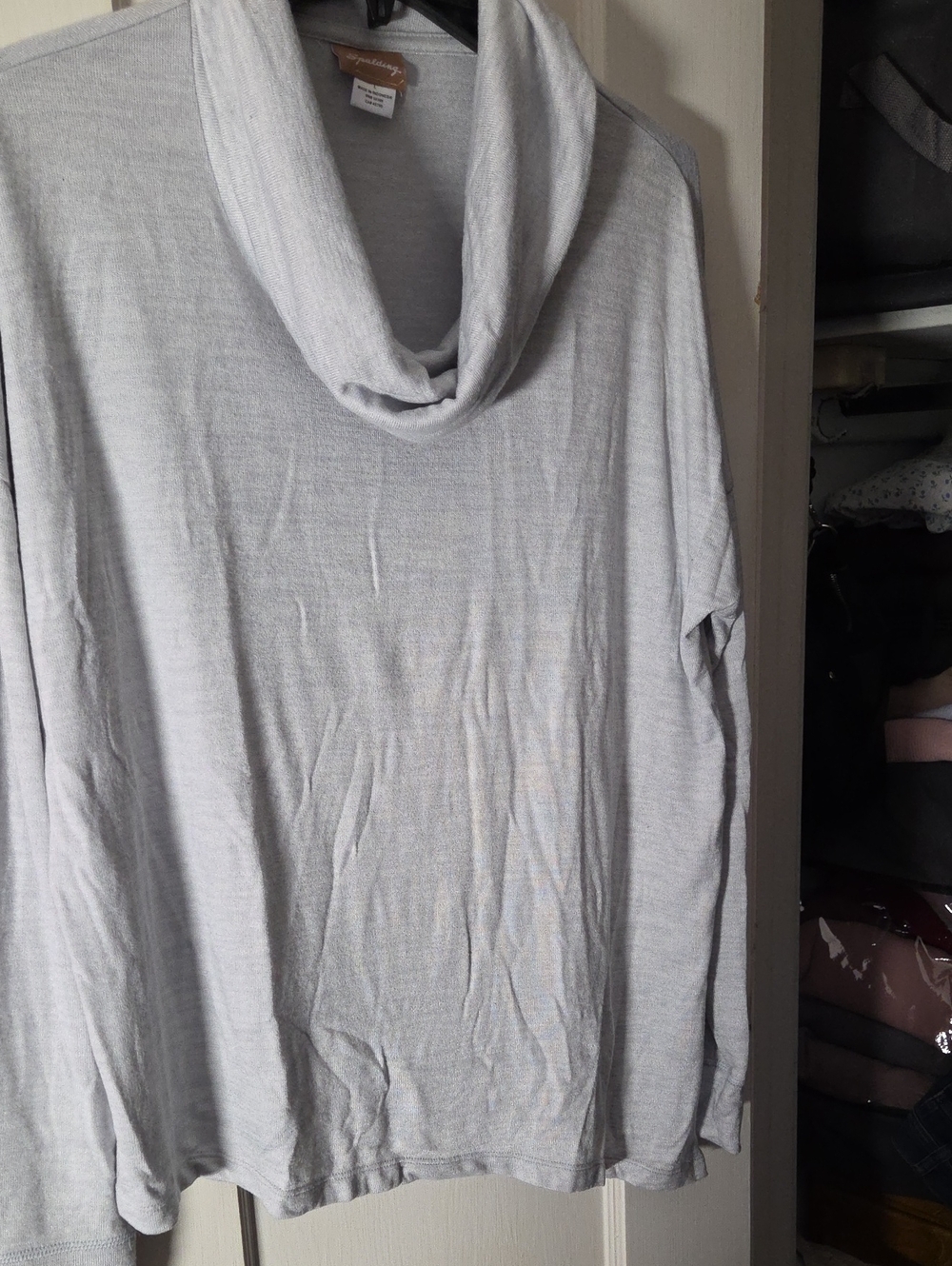 Spalding Light Gray Turtleneck Sweater